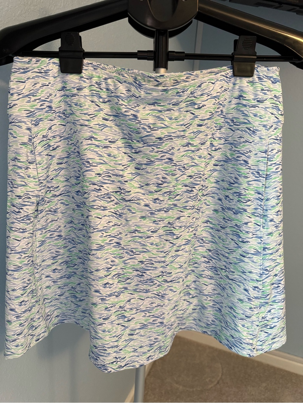 Fairway & Greene Blue and Green Mini Skirt